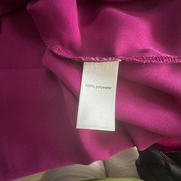 Maurices Womens Raspberry Blouse With Crisscross Neckline & Flutter Sleeves Size - Picture 5 of 7